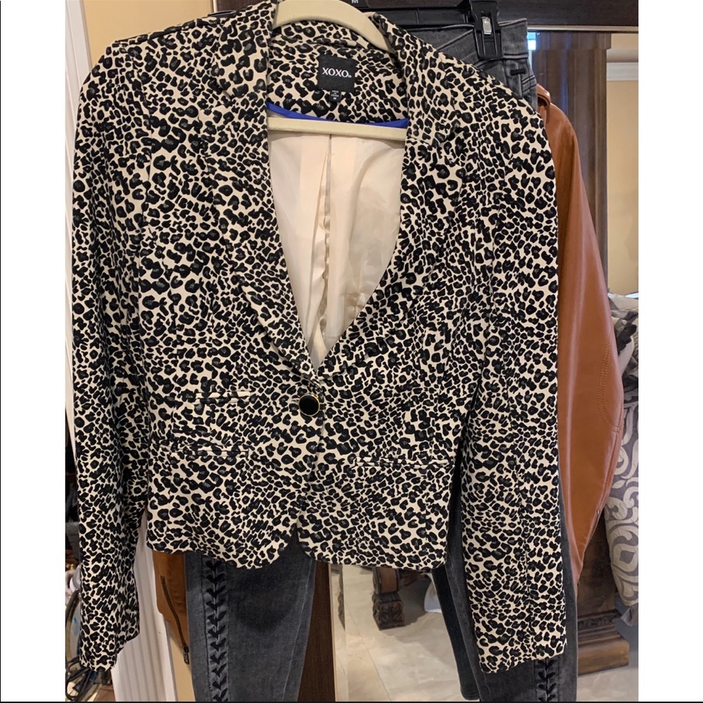 XOXO Leopard Print Blazer